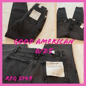 Good American “Good Mom” jeans 0/25 NWT Reg $149